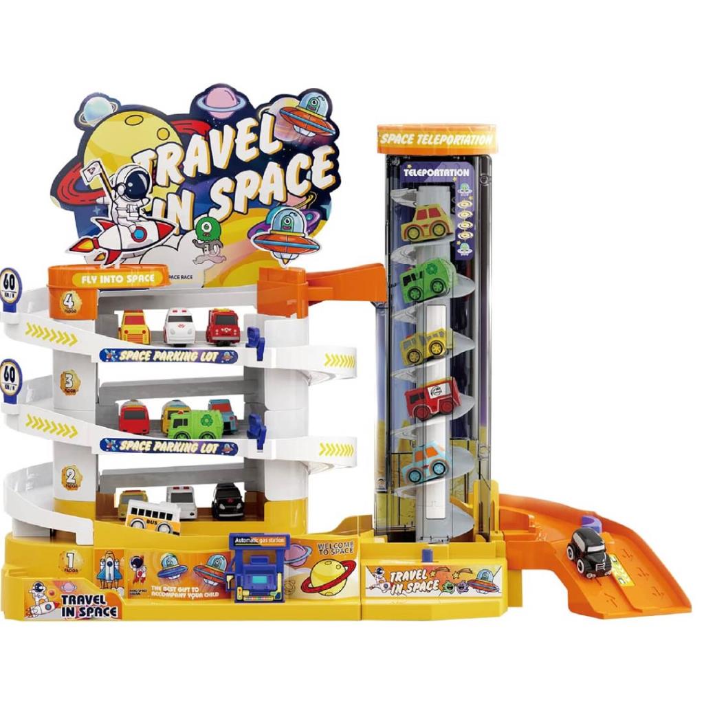 Space Adventure Multi-Level Parking Garage Playset